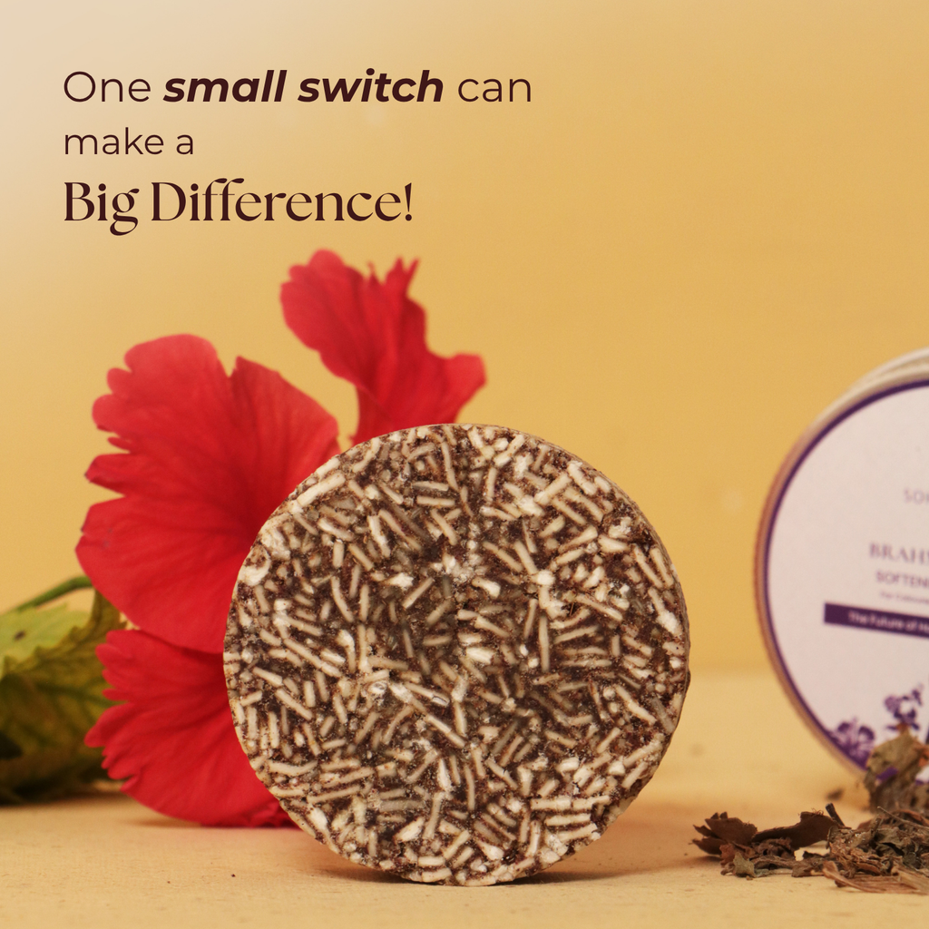 Brahmi & Hibiscus Softening Shampoo Bar For For Coloured & Chemically Treated Hair I 60 gms