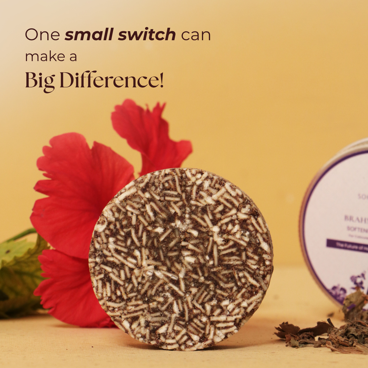 Brahmi & Hibiscus Softening Shampoo Bar For For Coloured & Chemically Treated Hair I 60 gms