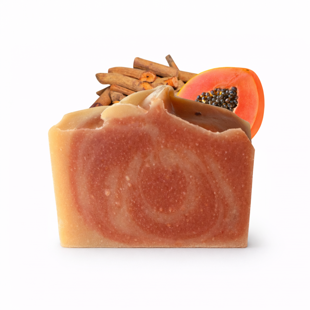 Sohava Blends Handcrafted Manjistha & Papaya Cold Pressed Soap | Suitable for all skin types, best works for Normal to combination skin | 100 gms