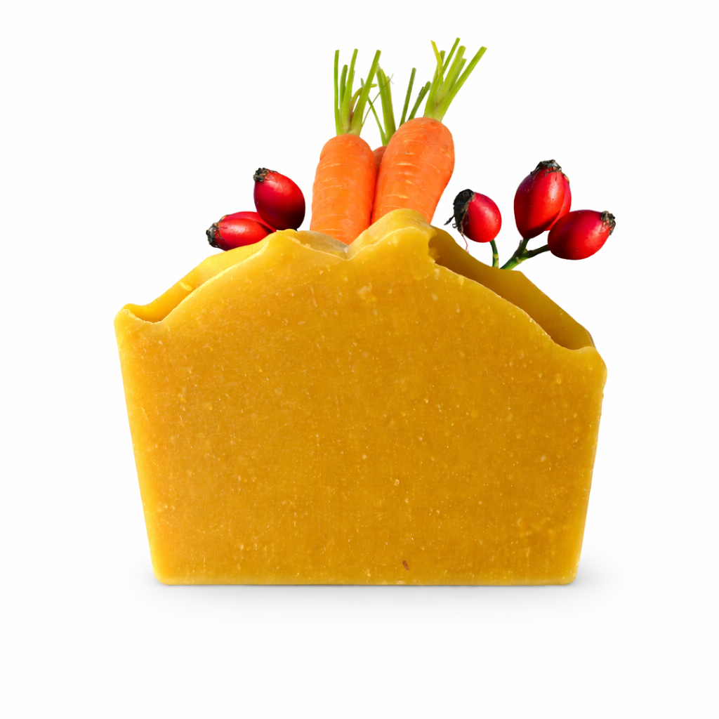Sohava Blends Handcrafted Carrot & Rosehip Cold Pressed Soap | Suitable for all skin types | 100 gms