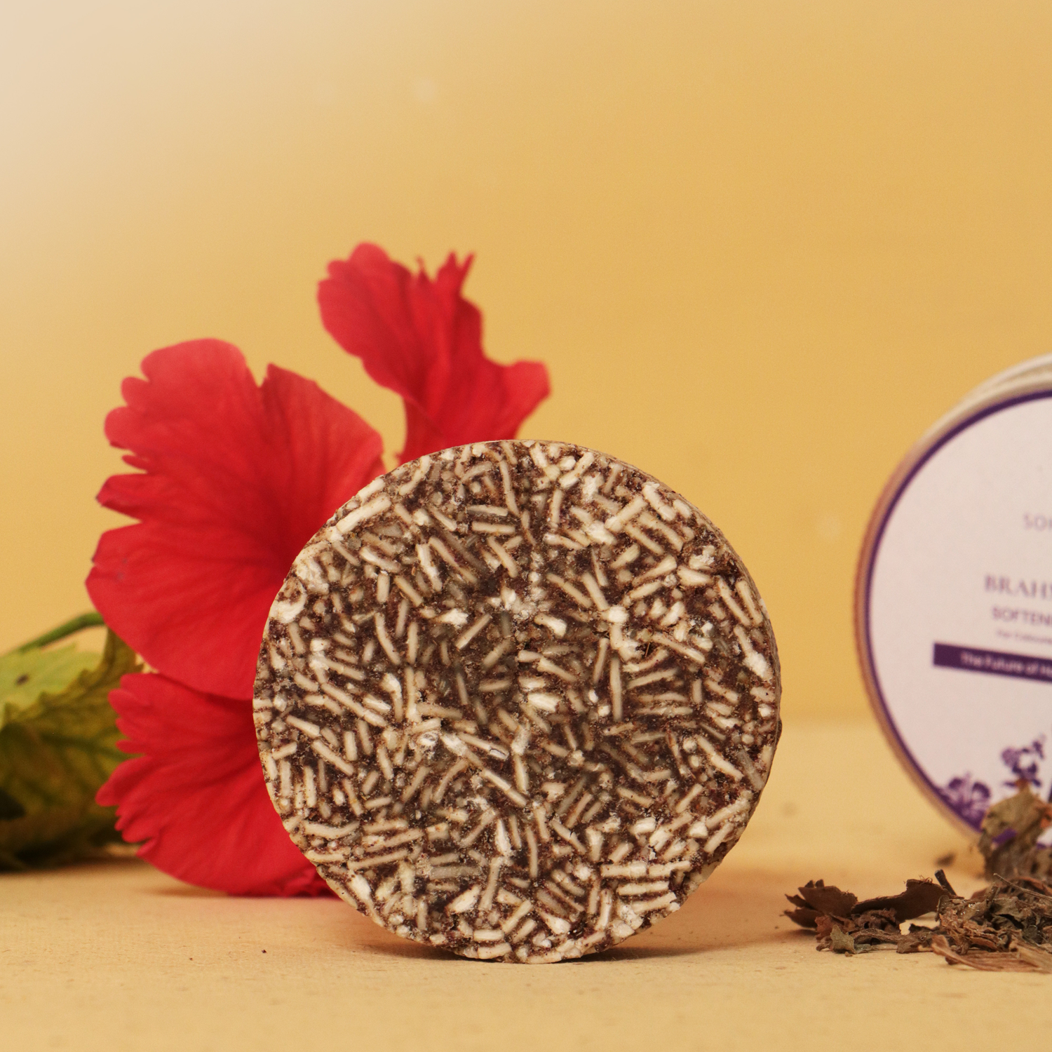 Brahmi & Hibiscus Softening Shampoo Bar For For Coloured & Chemically Treated Hair I 60 gms