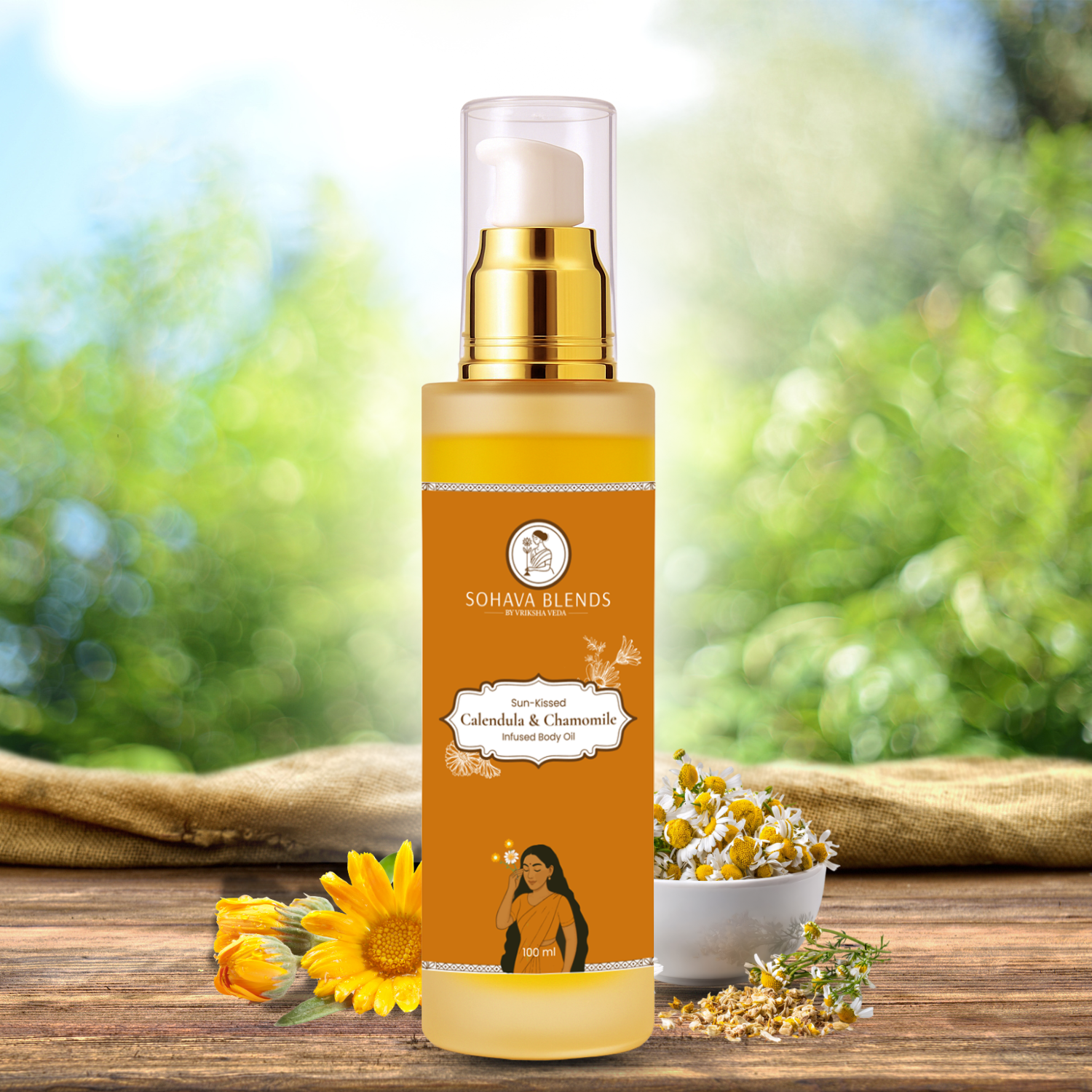 Sun-Kissed Calendula & Chamomile Infused Body Oil I 100 ml
